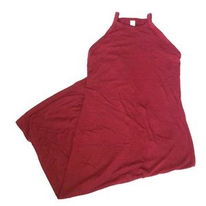 OLD NAVY Burgundy Halter Maxi Dress